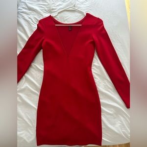 XS/S Red V cut dress